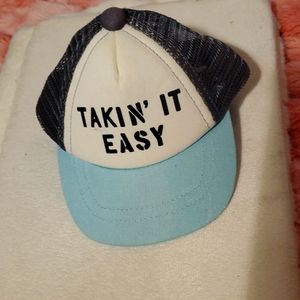 Top Paw Takin’ it easy trucker dog hat with adjustable back and chin strap small